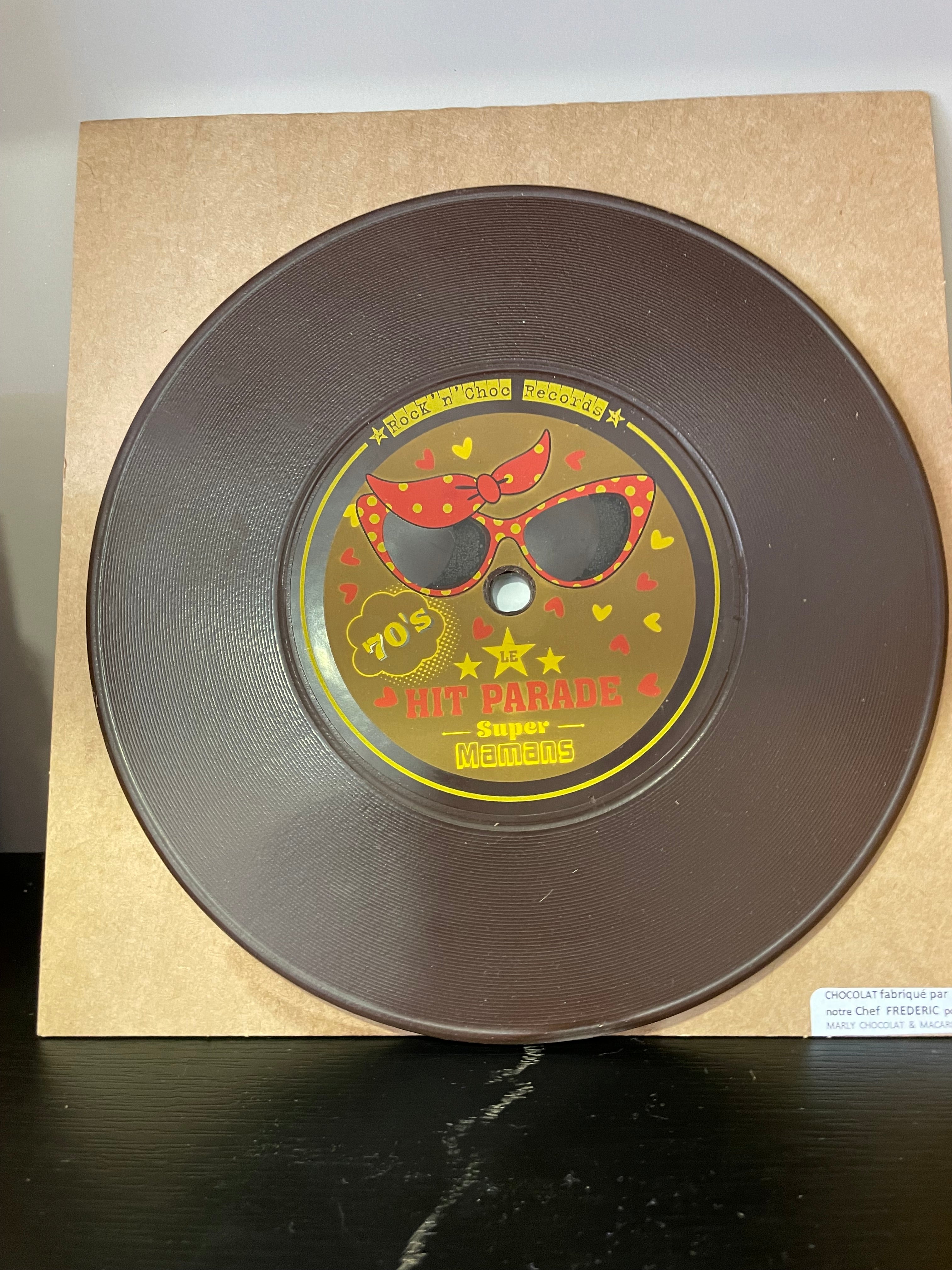 Disque vinyl chocolat noir